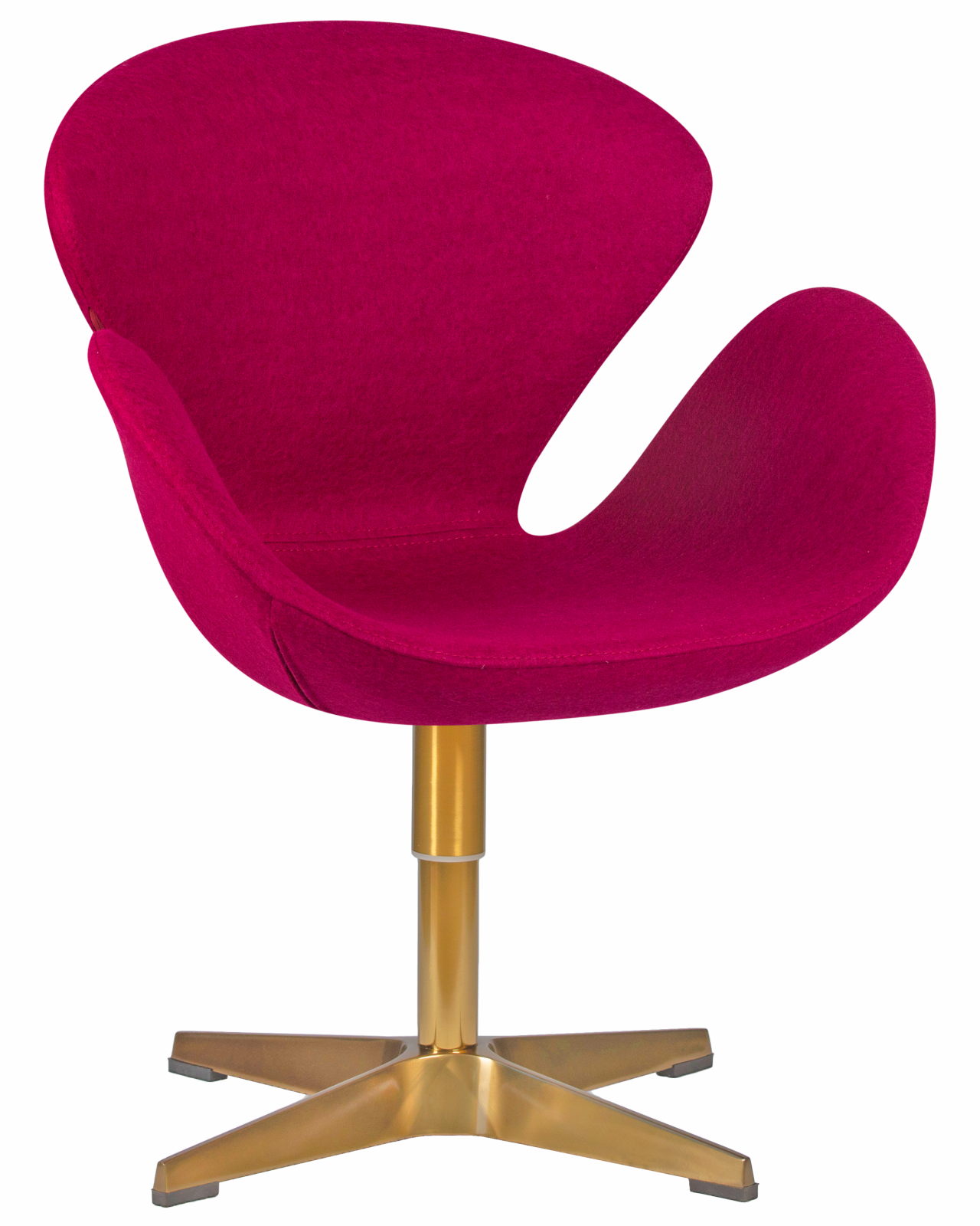 Кресло дизайнерское DOBRIN SWAN (бордо ткань AF5, золотое основание)