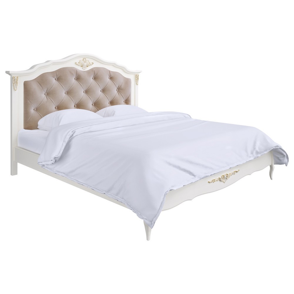 Кровать с мягким изголовьем 180*200  Romantic Gold  R318g от салона мебели Альянс