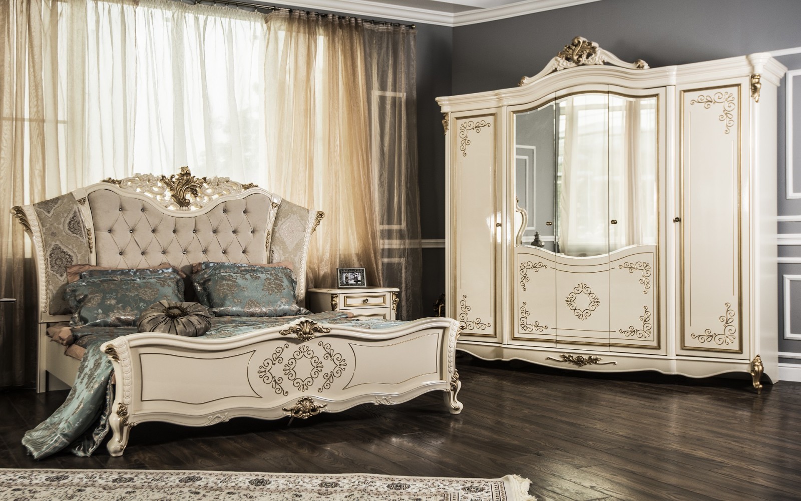 спальня Оливия крем глянец от салона мебели Альянс