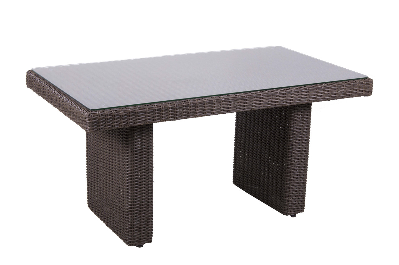 Стол люкс. Плетеный стол Ibiza, 160 см. Стол из искусственного ротанга со стеклом. Стол Lux.