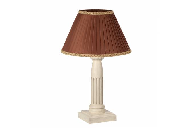 Лампа настольная Этна бежевый дуб с коричневой патиной от салона мебели Альянс