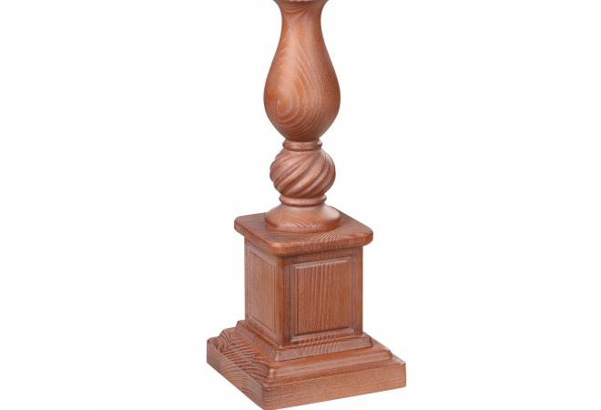 Лампа настольная Люберон коричневый дуб с белой патиной от салона мебели Альянс