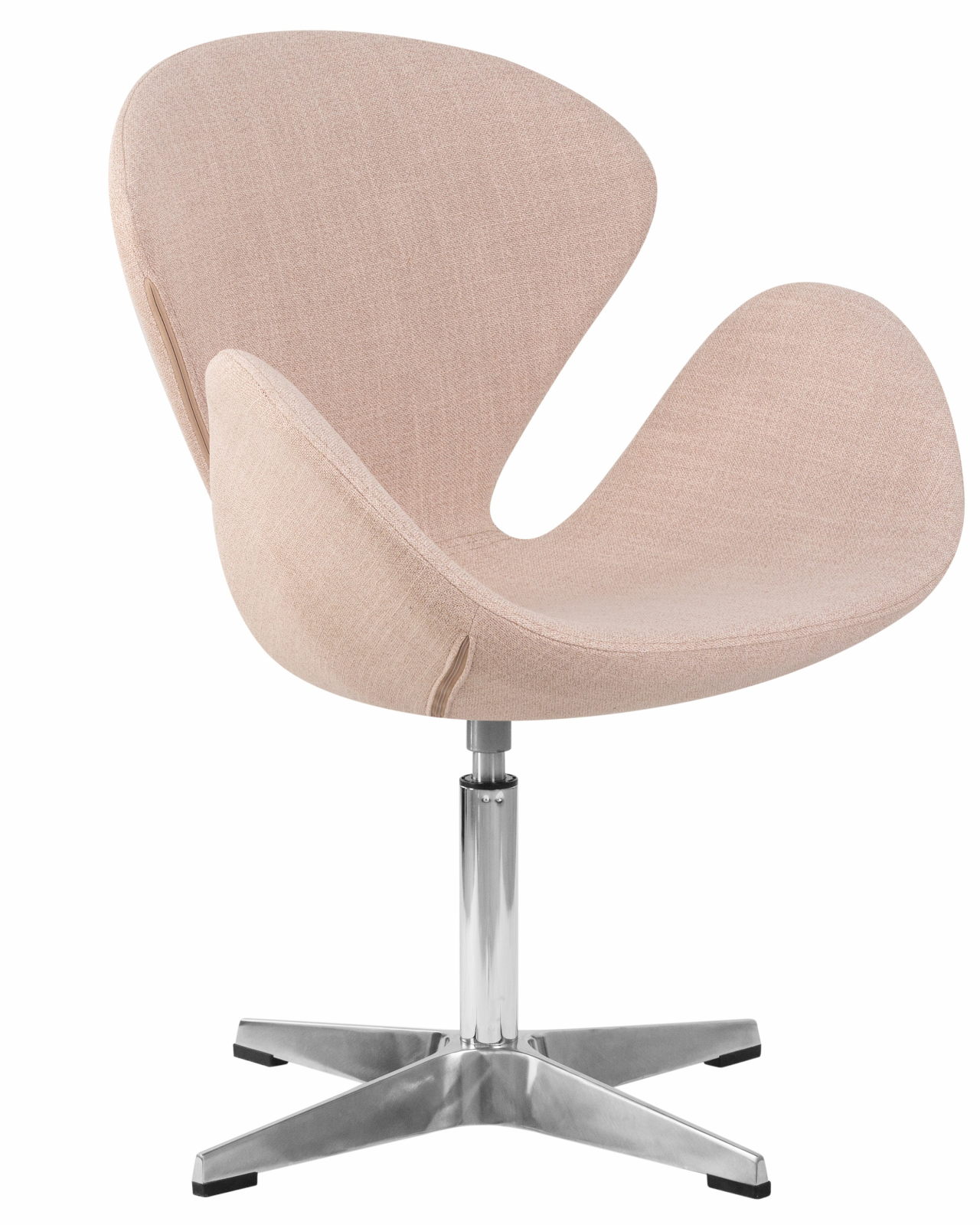 Кресло дизайнерское DOBRIN SWAN (бежевая ткань IF1, алюминиевое основание)