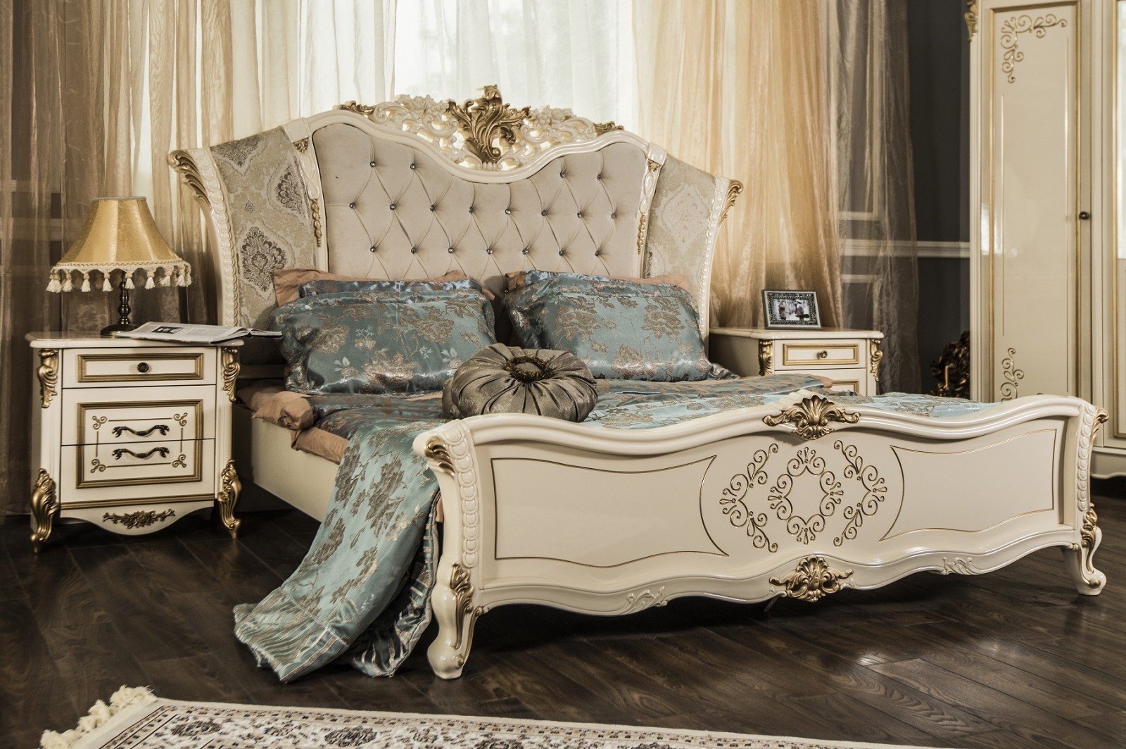 кровать Оливия крем глянец от салона мебели Альянс