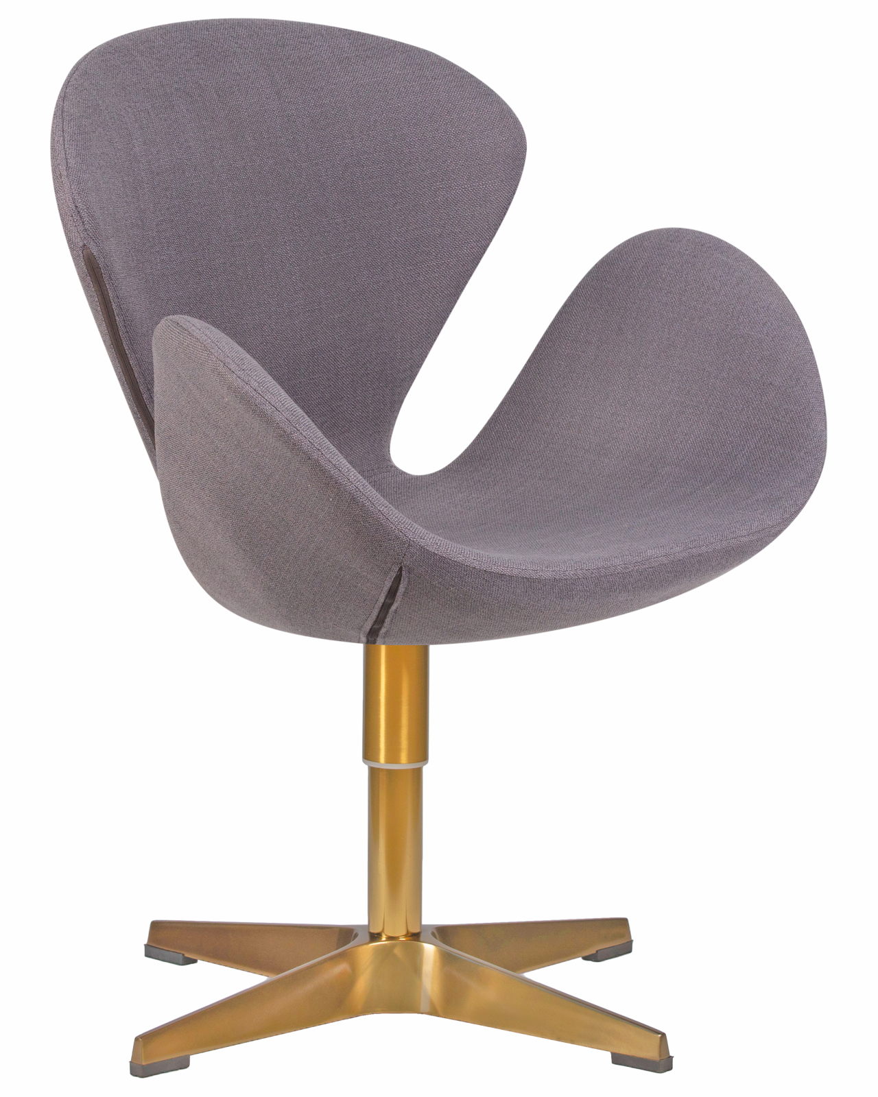 Кресло дизайнерское DOBRIN SWAN (серая ткань IF11, золотое основание)