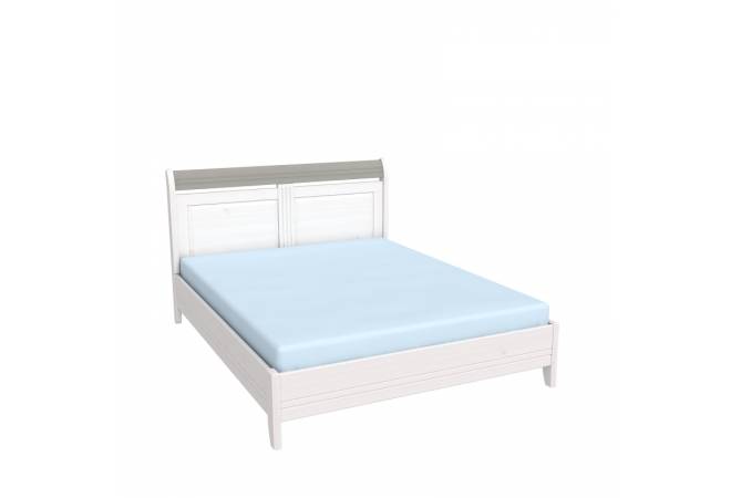 Кровать Бейли без изножья 160х200 белый воск/антрацит от салона мебели Альянс