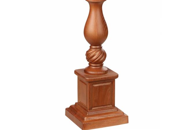 Лампа настольная Люберон коричневый дуб с золотой патиной от салона мебели Альянс